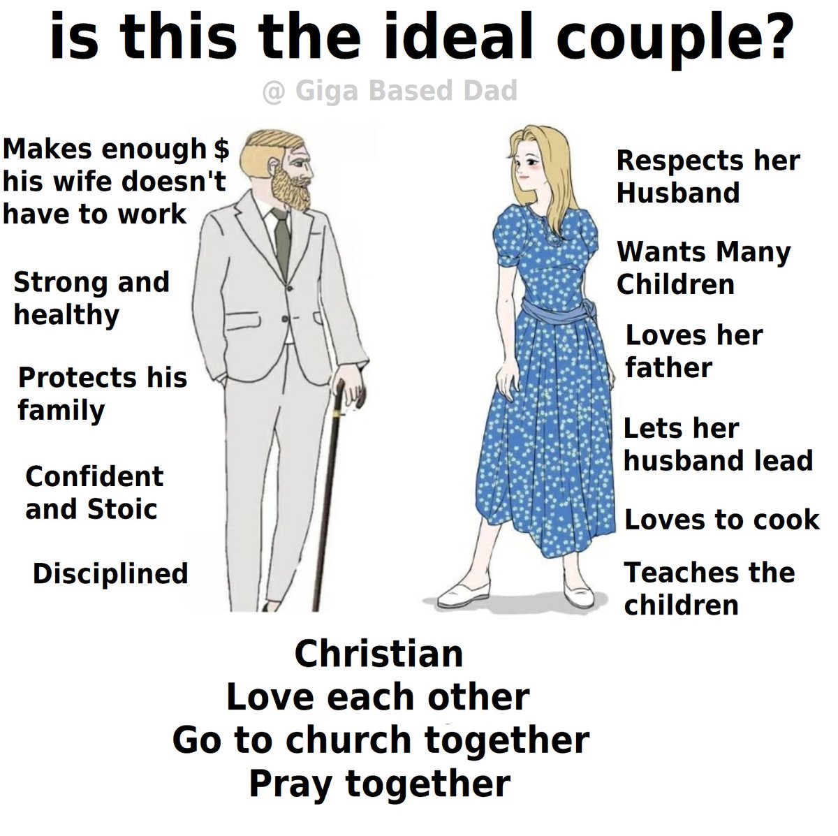 GigaBasedDad's tweet photo. Is this the ideal couple? https://t.co/pL44N6l9Gn