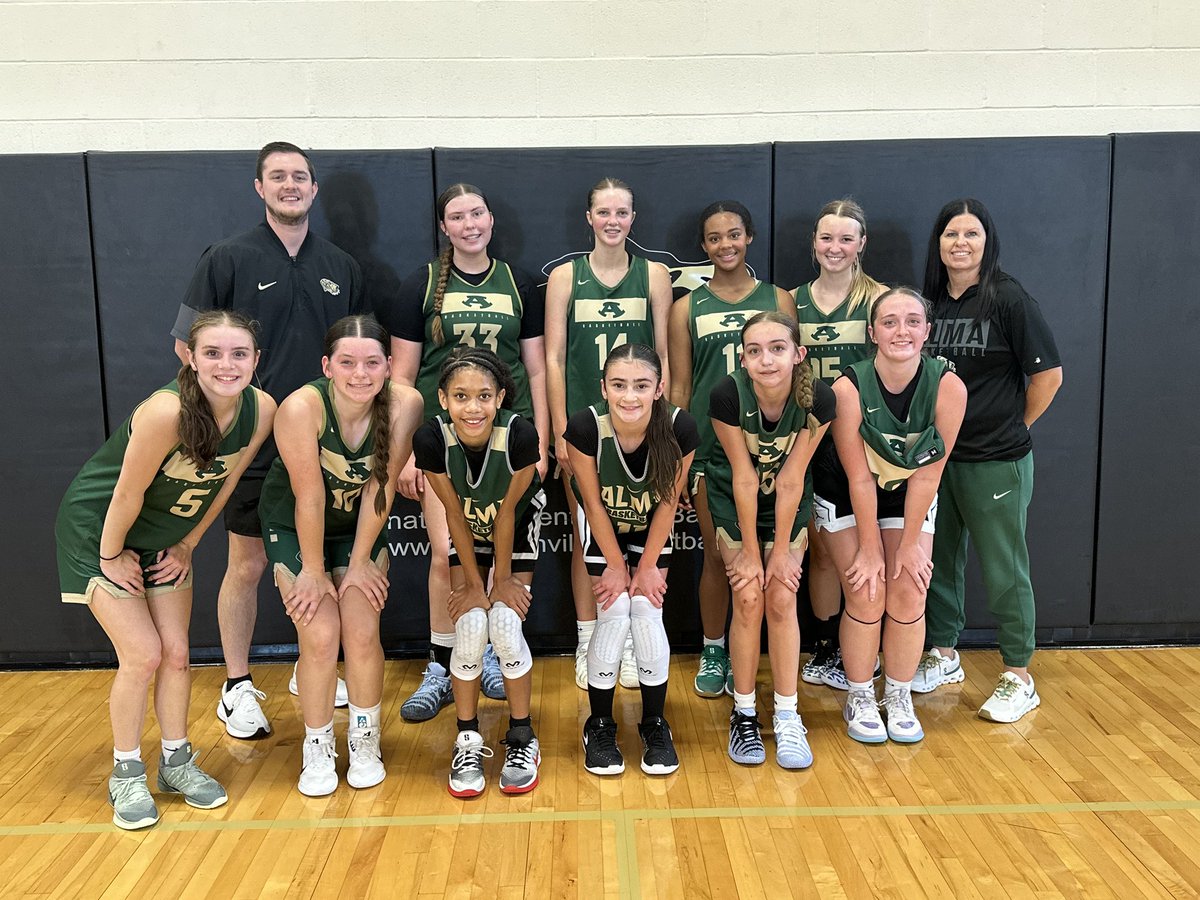 Alma_girlsbball's tweet photo. Congrats to 9th Grade Basketball on going 8-0 in the NWA Jr High Team Camp! Lots of growth and development from our girls. The future is bright ‼️🏀 #daretobegreat https://t.co/ZFAjpjM2sv