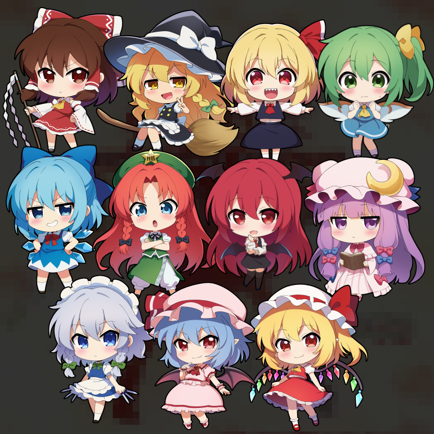 saigobound's tweet photo. Touhou 6 chibi lineup! #東方Project https://t.co/iDPsfGJ76l