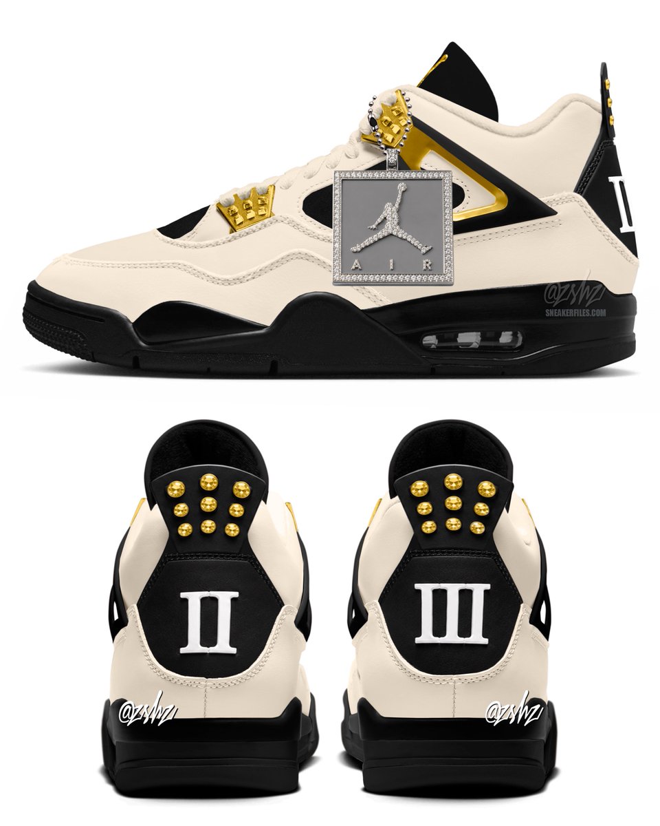 zSneakerHeadz's tweet photo. CONFIRMED: The Air Jordan 4 OG “Musik” is releasing on January 30, 2027. 🎤✨

Dressed in Desert Khaki and Black with Metallic Gold accents throughout, this Air Jordan 4 draws inspiration from the flashy late ‘90s and early 2000s hip-hop era, a time defined by oversized fits, diamond grills, and statement gold jewelry that became staples of the culture.

✍️: @zsneakerheadz @sneakerfiles @sneakermarketro