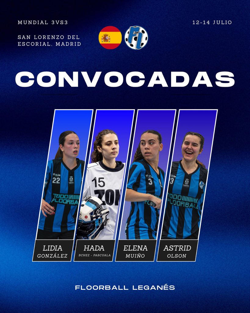 floorball_Lega's tweet photo. ¡4 pepineras disputarán este fin de semana el MUNDIAL 3vs3 femenino con España! 🥒 

Lidia, Hada, Elena y Astrid disfrutarán de una experiencia única en San Lorenzo del Escorial entre el viernes y el domingo 🗓️ 

¡Enhorabuena, chicas! 💙 https://t.co/DMSb5tCFji