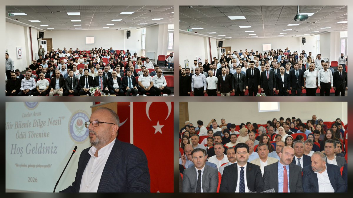 aselamdemir47's tweet photo. Geleceği inşa etmek, ancak çağı doğru okuyan ve köklerine sadık kalan bir nesille mümkündür!

​Bugün modern dünyanın önümüze koyduğu tüm küresel krizlere, ifsat hareketlerine ve zihni kuşatmalara karşı en güçlü kalemiz yetiştireceğimiz bu gençliktir.

​Kültürel soykırıma karşı coğrafyamızın ruhunu diriltecek “Diriliş Nesli”,

​Sekülarizmin dünyevileştiren girdabına karşı inancından taviz vermeyen “Asım’ın Nesli”,

​Siyonizmin zulmüne ve işgaline karşı adaletin sancaktarlığını yapacak “Kudüs Nesli”,

​Deizm ve ateizm gibi inançsızlık girdaplarına karşı hakikati haykıracak “Kur’an Nesli”,

​Enformatik cehaletin, dijital illüzyonların ve bilgi kirliliğinin karşısına dikilecek “Bilge Nesil”...

​İşte Genç Memur-Sen’imizin büyük bir emek ve kararlılıkla sürdürdüğü "Bir Bilenle Bilge Nesil" projesi, bu muhteşem idealin ete kemiğe bürünmüş halidir. Düzenlenen muhteşem ödül töreniyle, kalemi kılıçtan keskin, zihni berrak, kalbi selim gençlerin heyecanına ortak olduk.
​Bu kutsal yolda kalemiyle, fikriyle, yüreğiyle emek veren tüm öğretmenlerimizi, rehberlerimizi ve geleceğimizin teminatı olan sevgili gençlerimizi yürekten kutluyoruz.
@_aliyalcin_ 
@EgitimBirSen 
@gencmemursen
