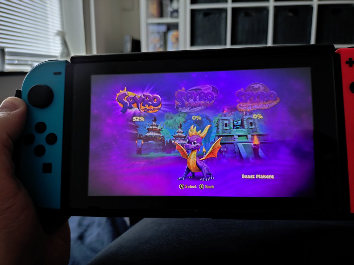 ChristianMJ90's tweet photo. I have been so busy for a while that I almost forgot I started revisiting the "Spyro Reignited Trilogy" on my Nintendo Switch some time ago. Well, Time to continue the game, And hopefully it can cheer me up a bit. https://t.co/Vbw7GTJ92O
