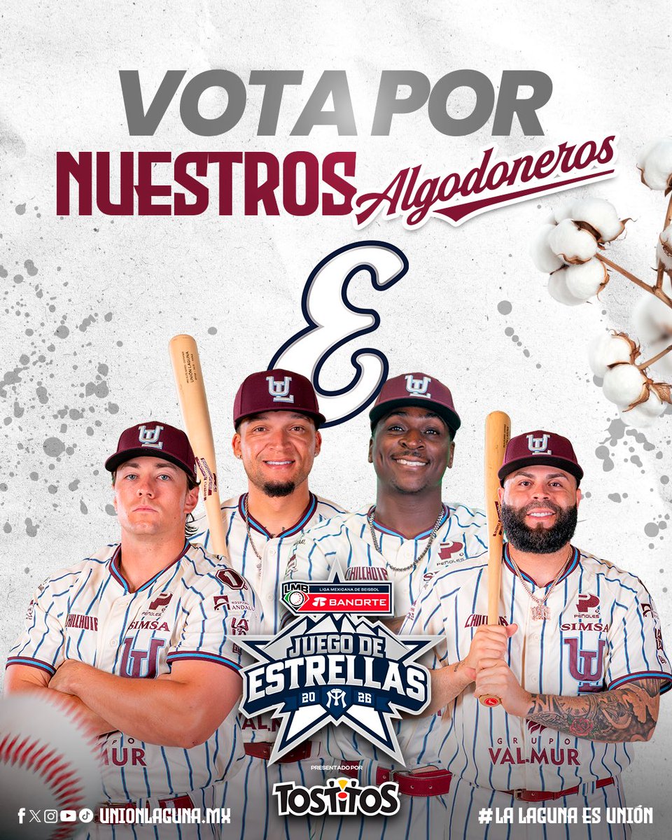 AlgodonerosUL's tweet photo. Listos para brillar ⭐
Listos para representarnos 💯
🗳️ ¡Vota por nuestros Algodoneros!

https://t.co/2FQXNGqfMP 

#LaLagunaEsUnión 🔥⚾️ https://t.co/rp5HfngjK1