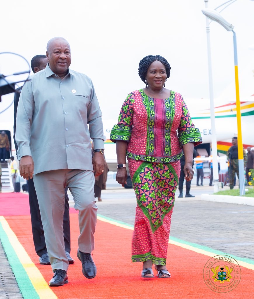 NJOAgyemang's tweet photo. It was a pleasure to welcome His Excellency, President John Dramani Mahama, back to Ghana following his successful visits to the United Kingdom and Belarus.

In the UK, the President participated in the Ghana Investment Summit, where Ghana’s recent economic gains and reform efforts were highlighted to investors and business leaders. The visit led to important outcomes, including the Ghana–UK Growth Agreement, collaboration on artificial intelligence and digital trade, support for training engineers to maintain medical equipment, and plans to establish Ghana’s first commercial-scale ship repair yard in Takoradi. The President also met the King, held bilateral discussions with the Prime Minister, engaged with members of the Ghanaian business community, and rang the bell at the London Stock Exchange, promoting Ghana as an attractive destination for investment.

In Belarus, discussions focused on agriculture, trade, industrial development, and technical cooperation. A major outcome was the signing of agreements to support the supply of modern agricultural equipment under Government’s Farmer Service Centres Programme. The visit also strengthened bilateral relations through engagements with the President of Belarus, the establishment of mechanisms to enhance economic cooperation, and the conclusion of visa-waiver arrangements.

Back home, President Mahama addressed the recent floods and building collapses that have affected several communities. He emphasized the need for greater discipline, accountability, and strict adherence to development regulations, particularly regarding encroachment on waterways, wetlands, and green zones.

Accordingly, NADMO and the relevant institutions have been directed to identify affected waterways and take the necessary measures to prevent future occurrences. As the President stated, safeguarding lives and property requires a collective national effort and a commitment to responsible development, environmental stewardship, and adherence to the laws and regulations that exist for the benefit of all of us.