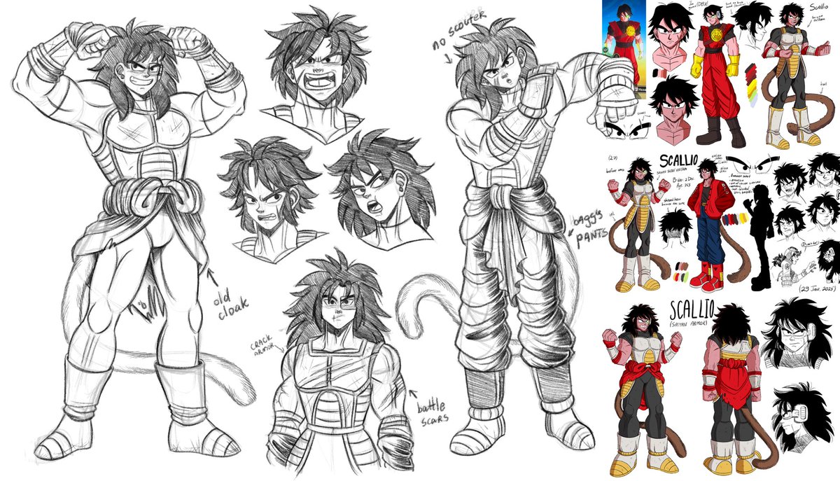 Bard16Solar's tweet photo. Dragon Ball: Concept art of Minty and Scallio’s redesigns. 

Which one you like the most?
#dragonball #dbz #saiyanoc #conceptart #characterdesign #sketch https://t.co/CtET9UjhY7