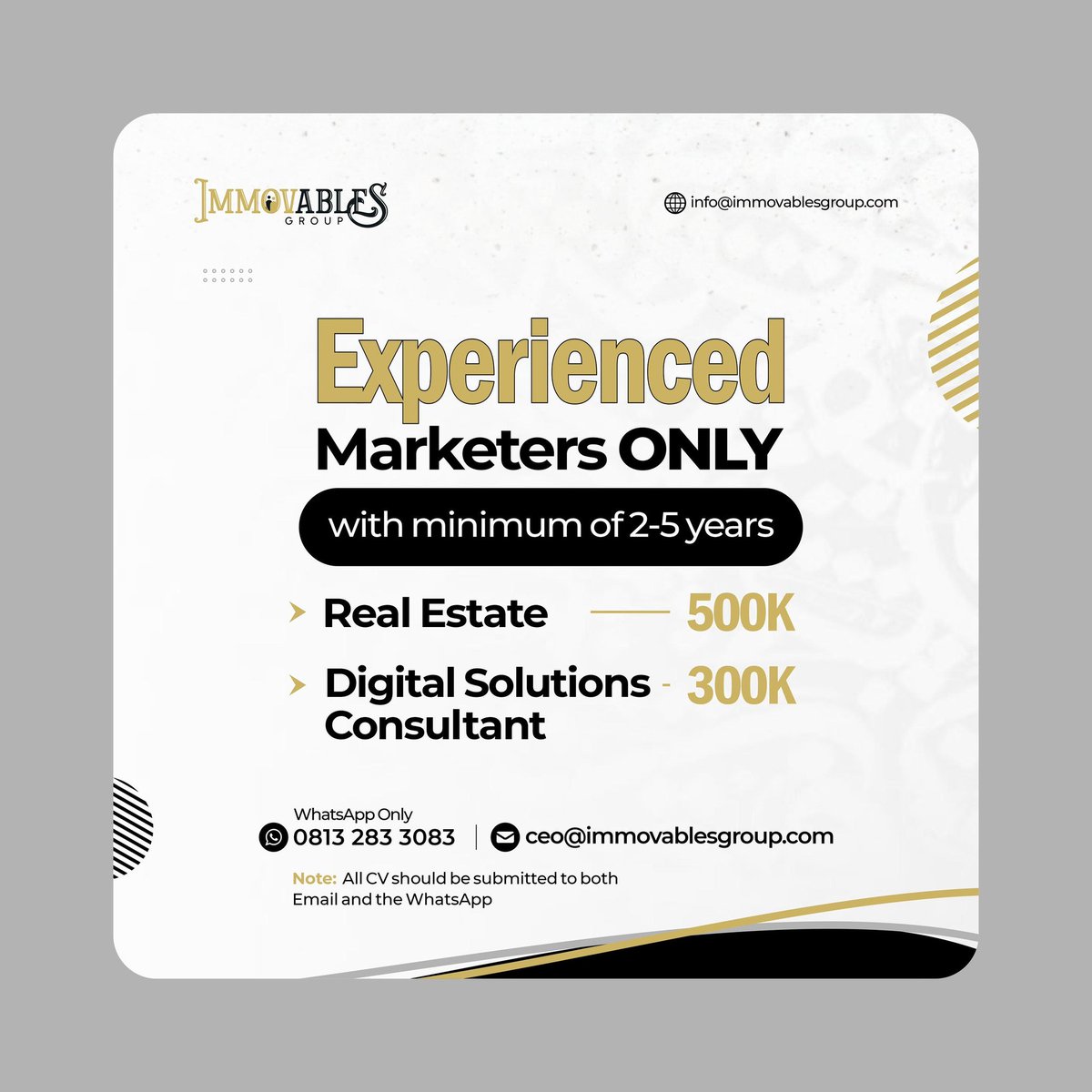 afudajude's tweet photo. WE ARE HIRING
#vacancy #job #hiring https://t.co/MgMySvFX8I