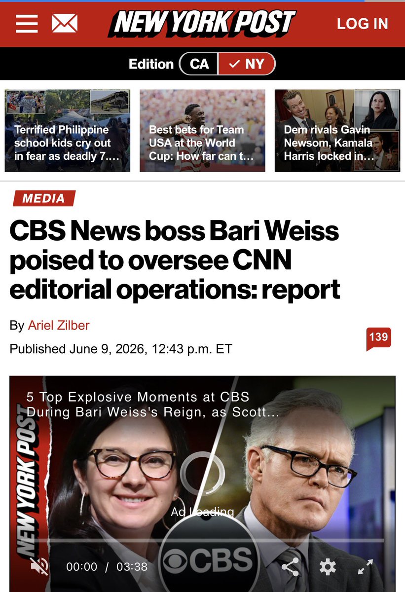 TheTNHoller's tweet photo. Yikes— Bari Weiss continues to fail upwards. CNN joining CBS in the corporate media dumpster fire. https://t.co/tauoPaMRs7