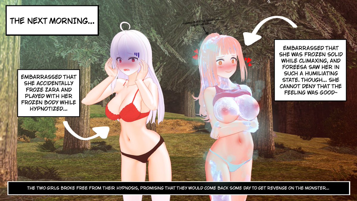 foreesaa's tweet photo. 🔞Hypnosis Forest adventures gone wrong~#asfr #hypnosis #ice #freeze 😵‍💫❄️🧊💙

(collaboration with @Skronos_ and their OC Zara!) https://t.co/RrmKVD3qQl