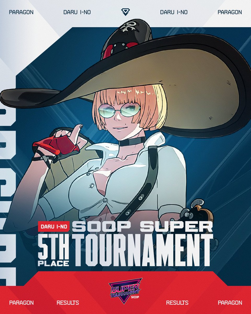 ParagonFGC's tweet photo. 🎸 #SOOP Super Tournament Results:
Congrats on your placement, @Daru_ino! https://t.co/TiPpSX5TdM