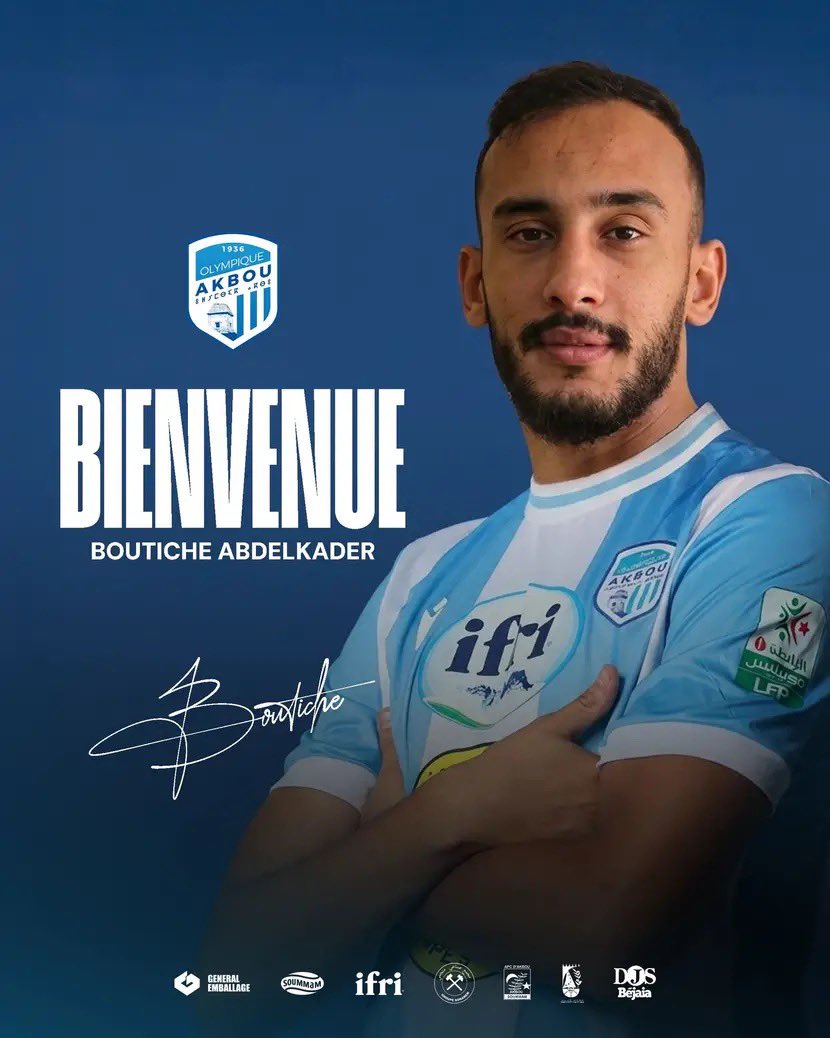OAXtra's tweet photo. MERCATO OFFICIEL 🔵⚪

L'Olympique Akbou annonce la signature de Boutiche Abdelkader pour les 3 prochaines saisons.

Le milieu défensif de la JS Saoura est Olympien, Bienvenue Boutiche 🔵⚪️

✅ Toutes les démarches administratives sont finalisées. https://t.co/defQYiV874
