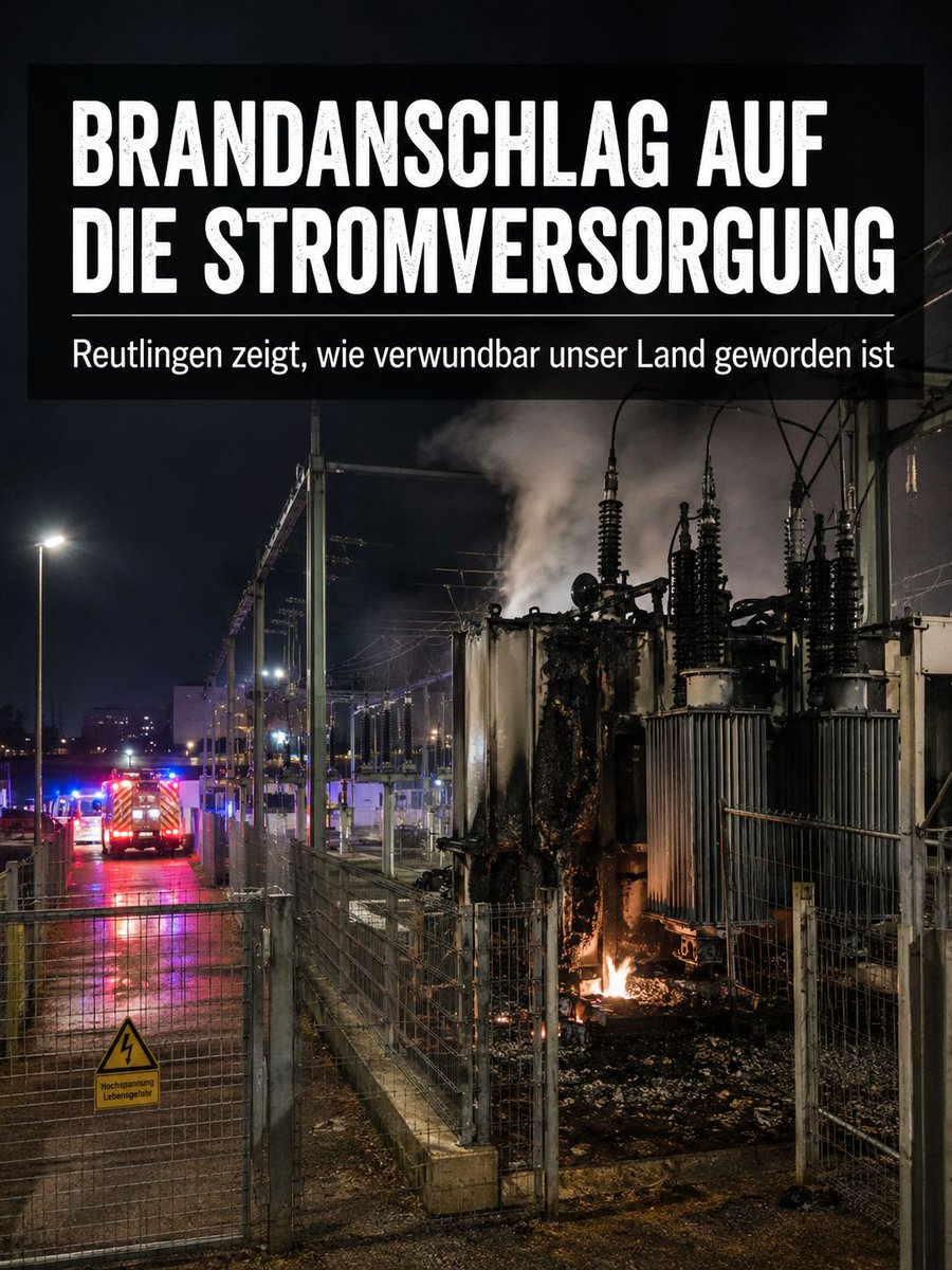 Libertas2906's tweet photo. Reutlingen zeigt, wie verwundbar dieses Land geworden ist

Man muss es so klar sagen: Wer ein Umspannwerk anzündet, greift nicht einfach ein Gebäude an. Er greift die öffentliche Ordnung an. Er greift die Versorgung an. Er greift Menschen an, die nachts schlafen, morgens zur Arbeit müssen, auf medizinische Hilfe angewiesen sind, ihre Betriebe am Laufen halten wollen und darauf vertrauen, dass in Deutschland wenigstens der Strom noch funktioniert.

In Reutlingen ist genau das passiert. Ein Brand im Umspannwerk Reutlingen-West, mehrere Brandstellen, beschädigte Infrastruktur, Verdacht auf Brandbeschleuniger, Zehntausende Menschen zeitweise ohne Strom, ein Krankenhaus betroffen, Betriebe lahmgelegt, Polizei im Einsatz, Ermittlungen von Staatsschutz und Antiterrorzentrum. Das ist kein „Zwischenfall“. Das ist ein Warnschuss. Und zwar einer, der so laut ist, dass ihn eigentlich niemand überhören dürfte.

Aber genau da beginnt das Problem.

Dieses Land hat sich angewöhnt, Gefahren nach politischer Bequemlichkeit zu sortieren. Wenn irgendwo ein rechter Verdacht im Raum steht, wird binnen Minuten das große moralische Maschinengewehr ausgepackt. Dann ist sofort alles klar. Dann gibt es Sondersendungen, Betroffenheitsrunden, Mahnwachen, Förderprogramme, Talkshows, Aktionspläne und die immer gleiche Liturgie vom Kampf gegen rechts.

Wenn aber der Verdacht in Richtung linksextreme Sabotage weist, wird plötzlich ganz vorsichtig formuliert. Dann heißt es: Man dürfe nicht spekulieren. Man müsse abwarten. Man ermittle in alle Richtungen. Man wisse noch nichts Genaues. Selbstverständlich muss rechtsstaatlich sauber ermittelt werden. Niemand braucht Vorverurteilungen. Aber diese plötzliche Liebe zur Zurückhaltung ist schon bemerkenswert. Sie taucht auffällig oft genau dann auf, wenn der politische Verdacht nicht in das gewünschte Weltbild passt.

Und genau darüber muss gesprochen werden.

Der Anschlag auf Energieinfrastruktur ist nicht irgendeine Randnotiz. Er zeigt, wie wenig es braucht, um eine ganze Region ins Wanken zu bringen. Ein paar Brandstellen, ein beschädigter Zaun, ein gezielter Angriff auf einen neuralgischen Punkt – und schon stehen Ampeln still, Telefone fallen aus, Supermärkte kämpfen mit verdorbener Ware, Betriebe verlieren Produktion, Kliniken laufen auf Notstrom, Bürger werden aufgefordert, sparsam mit Strom umzugehen.

Willkommen in der Realität eines Landes, das seit Jahren von Resilienz redet und offenbar immer noch nicht verstanden hat, dass kritische Infrastruktur nicht durch Pressekonferenzen geschützt wird.

Deutschland ist Meister darin geworden, Bedrohungen sprachlich zu verwalten. Alles wird eingeordnet, moderiert, relativiert, in Prüfaufträge gepackt und in Arbeitsgruppen entsorgt. Währenddessen lernen radikale Milieus, dass man mit verhältnismäßig einfachen Mitteln enormen Schaden anrichten kann. Sie müssen keine Armee sein. Sie müssen kein Kraftwerk sprengen. Sie müssen nur wissen, wo die Schwachstellen liegen.

Und diese Schwachstellen liegen längst offen.

Energieversorgung. Bahnstrecken. Datenleitungen. Umspannwerke. Brücken. Häfen. Pipelines. Mobilfunk. Wasserwerke. Wer diese Punkte angreift, trifft nicht „den Kapitalismus“, nicht „das System“, nicht irgendeinen abstrakten Gegner aus ideologischen Flugblättern. Er trifft Krankenschwestern, Handwerker, Pendler, Familien, Unternehmer, Senioren, Patienten und normale Bürger. Er trifft das Land selbst.

Sollte sich der Verdacht auf linksextreme Täter bestätigen, wäre Reutlingen nicht nur ein Kriminalfall. Dann wäre Reutlingen das nächste Kapitel einer politischen Verharmlosung, die seit Jahren betrieben wird. Linksextreme Gewalt wird in Deutschland viel zu oft als eine Art überdrehter Idealismus behandelt. Ein bisschen Farbe hier, ein bisschen Blockade dort, ein paar brennende Autos, ein paar eingeschlagene Scheiben, ein paar „Aktivisten“, die angeblich nur das Gute wollen und leider etwas zu leidenschaftlich geworden sind.

Nein. Wer Infrastruktur angreift, ist kein Aktivist. Wer Stromversorgung sabotiert, ist kein Idealist. Wer ganze Stadtteile lahmlegt, ist kein Protestierender. Das ist kein Engagement. Das ist Terror gegen die Funktionsfähigkeit des Landes.

Und dieser Terror lebt nicht im luftleeren Raum.

Er lebt in einem politischen Klima, in dem radikale Parolen jahrelang verniedlicht wurden, solange sie aus der vermeintlich richtigen Ecke kamen. Er lebt in einem Milieu, das sich moralisch über den Staat stellt und deshalb glaubt, sich selbst Sonderrechte erteilen zu dürfen. Er lebt von Universitätsromantik, Szene-Sprache, Antikapitalismus-Folklore und einer politischen Kultur, die bei linken Tätern erst einmal nach Motiven fragt, während sie bei rechten Verdachtsfällen sofort nach Verboten ruft.

Genau diese Doppelmoral ist brandgefährlich.

Man kann nicht jeden Tag vom Schutz der Demokratie reden und gleichzeitig bei Gewalt gegen Infrastruktur so tun, als sei das eine Art Betriebsunfall der politischen Debatte. Man kann nicht Bürger wegen falscher Meinungen beobachten, durchleuchten und öffentlich an den Pranger stellen, während militante Netzwerke lernen, wie man Strommasten, Kabelbrücken und Umspannwerke angreift. Man kann nicht permanent vor „Hass und Hetze“ warnen und dann bei echten Angriffen auf die Lebensadern des Landes plötzlich ganz leise werden.

Der Staat hat hier eine Pflicht. Keine symbolische. Keine kommunikative. Eine reale.

Er muss herausfinden, wer diesen Angriff begangen hat. Er muss das Umfeld ausleuchten. Er muss Netzwerke, Unterstützer, Helfer, ideologische Stichwortgeber und Finanzierungsstrukturen prüfen. Er muss kritische Infrastruktur endlich so behandeln, wie es die Lage verlangt: als Ziel extremistischer Sabotage. Und er muss aufhören, Extremismus nach politischer Nützlichkeit zu gewichten.

Der Bürger hat Anspruch auf Sicherheit. Nicht auf Phrasen. Nicht auf Durchhalteparolen. Nicht auf „Wir nehmen das sehr ernst“, während beim nächsten Fall wieder alle überrascht vor rauchenden Kabeln stehen.

Reutlingen ist ein Menetekel.

Es zeigt, wie dünn die Decke der Normalität ist. Es zeigt, wie schnell aus politischer Radikalität konkrete Gefahr wird. Es zeigt, dass die berühmte „wehrhafte Demokratie“ nicht nur darin bestehen darf, Parteitage zu beobachten, Social-Media-Posts zu skandalisieren und Bürger wegen ihrer Meinung zu belehren. Wehrhaft ist ein Staat erst dann, wenn er seine Krankenhäuser, seine Energieversorgung, seine Betriebe und seine Bürger zuverlässig schützt.

Alles andere ist Theater.

Und von diesem Theater haben die Menschen genug.

Sie wollen Strom. Sie wollen Sicherheit. Sie wollen einen Staat, der funktioniert. Sie wollen Behörden, die nicht ideologisch schielen, sondern ermitteln. Sie wollen Politiker, die nicht erst dann laut werden, wenn der Verdacht ins eigene politische Drehbuch passt.

Wenn Reutlingen eines beweist, dann das: Deutschland hat kein Erkenntnisproblem. Deutschland hat ein Konsequenzproblem.

Die Warnzeichen liegen längst auf dem Tisch. Jetzt muss endlich gehandelt werden.

https://t.co/CP2OOSW4wo