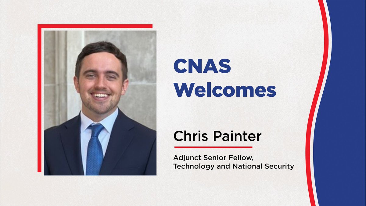 CNASdc's tweet photo. CNAS is thrilled to welcome @ChrisPainterYup, president of @METR_Evals, to its Technology and National Security Program as an adjunct senior fellow.

At METR, he leads the organization’s engagement with governments and AI labs on frontier AI safety. 

In this role, he has worked to shape industry frontier safety policies and scaled METR’s work on third-party AI risk assessment.