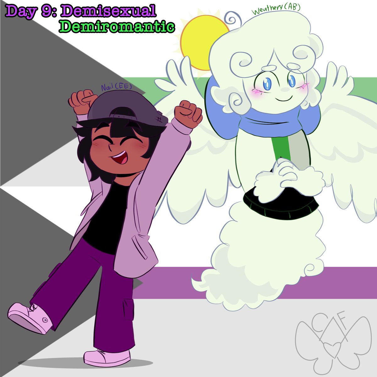 chloefandomarts's tweet photo. Day 9: Demisexual and/or Demiromantic 🤍🖤💚💜🩶
Two absolute sweethearts btw 
[#eeosc #animaticbattle #excellententities #OSCPride2026 #osc #osctwt] https://t.co/MBxweHdvD7