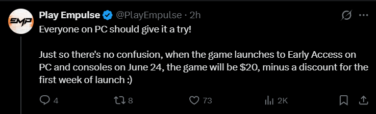 EmpulseAlerts's tweet photo. Empulse Early Access will be $20 with a discount first week of launch https://t.co/e7gmlRFY1t