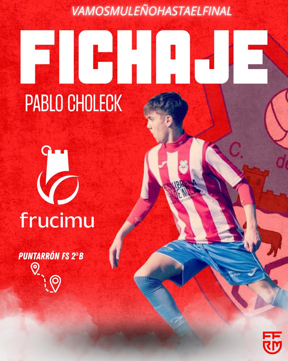 MulenoClubF's tweet photo. 📣 ¡𝗙𝗜𝗖𝗛𝗔𝗝𝗘! 🤝🏽

👉🏽Pablo  , primer fichaje del Muleño de Jesús Alacid para la temporada 26/27 💪⚽

👏🏽El Muleño vuelve al club para aportarnos su gran capacidad técnica y su velocidad 

⚽️Puede jugar tanto de media punta como de interior 

📍 Procede del Puntarrón FS 2ªB https://t.co/3enJBc9g8Q