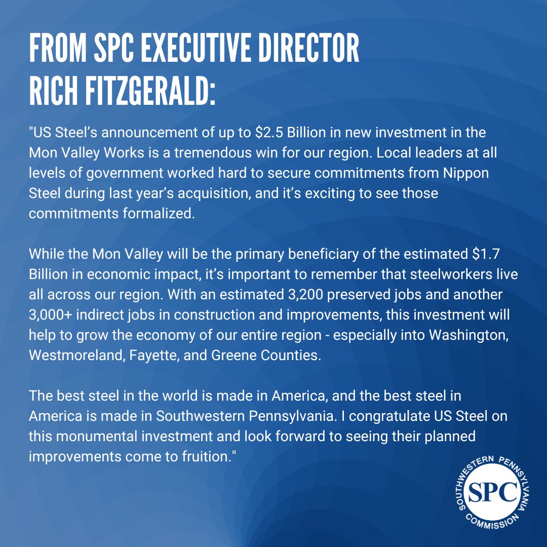 spcregion's tweet photo. Statement from Rich Fitzgerald, Executive Director of the Southwestern Pennsylvania Commission: https://t.co/i1mRGDrAOx
