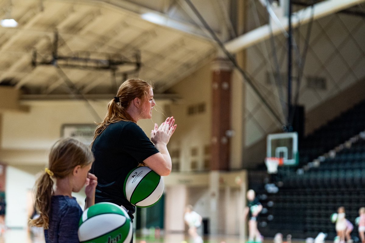 UNDwbasketball's tweet photo. Kicking off camp season with a little fun with our little hoopers!!! 

#UNDproud | #LGH https://t.co/t7rVW16Fu2