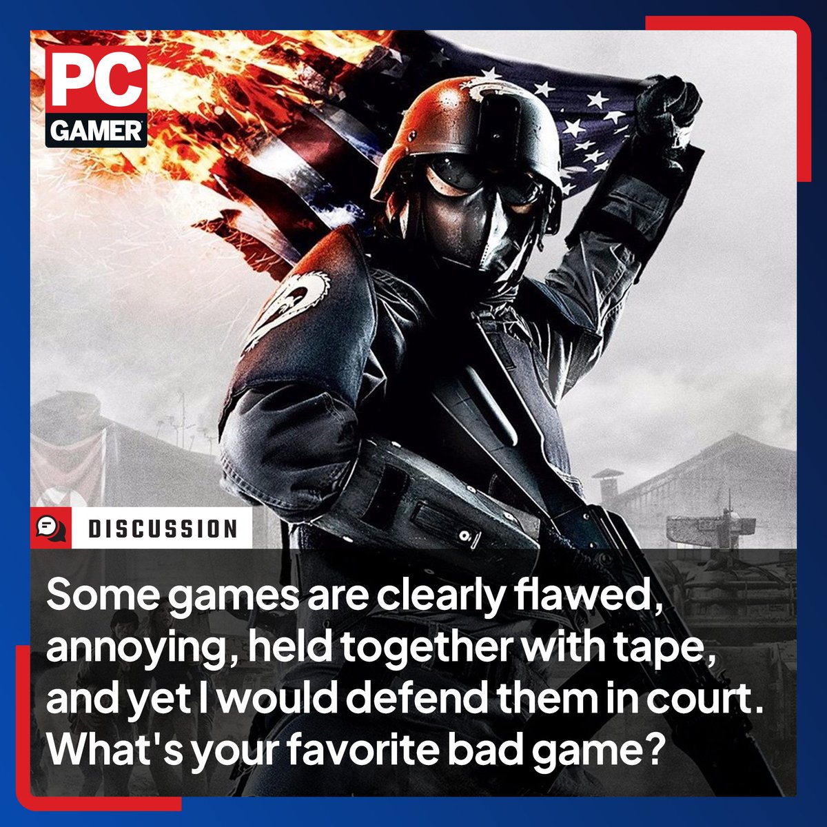 pcgamer's tweet photo. I know most people think nothing of Homefront: The Revolution but it has a special place in my heart 🥺
#pcgamer #pcgaming #homefronttherevolution https://t.co/nsxpCPAlwl