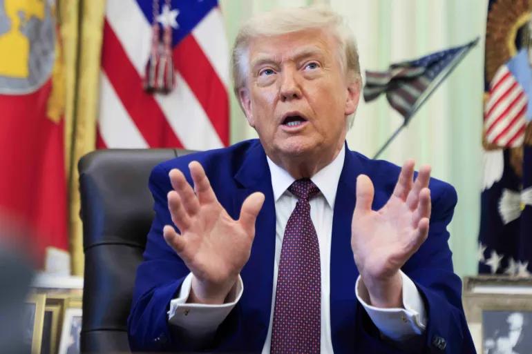 RT_com's tweet photo. Trump says the US will ‘GET HALF’ of IRAN’S OIL in Marshall Plan-style reconstruction — ABC News https://t.co/yeGLfvL9Xr