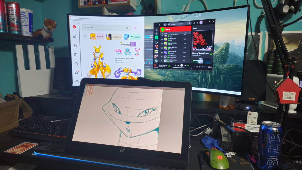 krasnodarfox's tweet photo. Con la nueva tableta de dibujo xppen artist pro 19 se dibujar super bien, espero que les guste mi setup #gamingsetup #pcgamer #furry #XPPen #digitalartㅤㅤㅤㅤ https://t.co/Kah099Jvsi