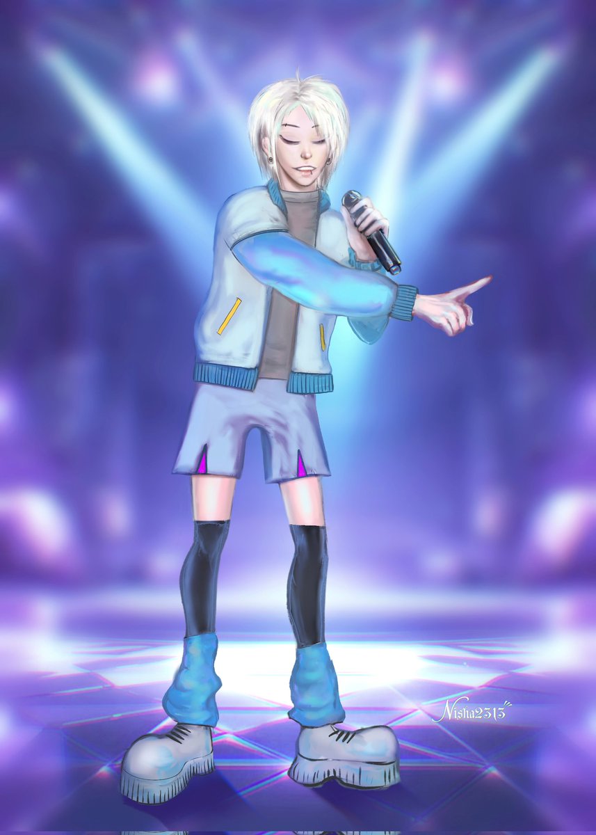 Nisha2313's tweet photo. My #OC Atari in Top OC show. It is an online #roleplay show for OCs with contests and teams performing as #kpop #idols.  Part 1 https://t.co/JxOetqwViH