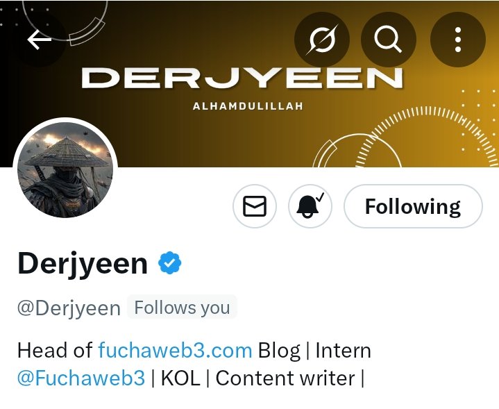 z_danmisira's tweet photo. A massive thank you to @fuchaweb3 , @Derjyeen for the follow! π«‘
Tonification is now ON.
Giving myself space to appreciate this properly before I jump back in! #Web3 #FuchaWeb3 https://t.co/L2xEVdpLUQ