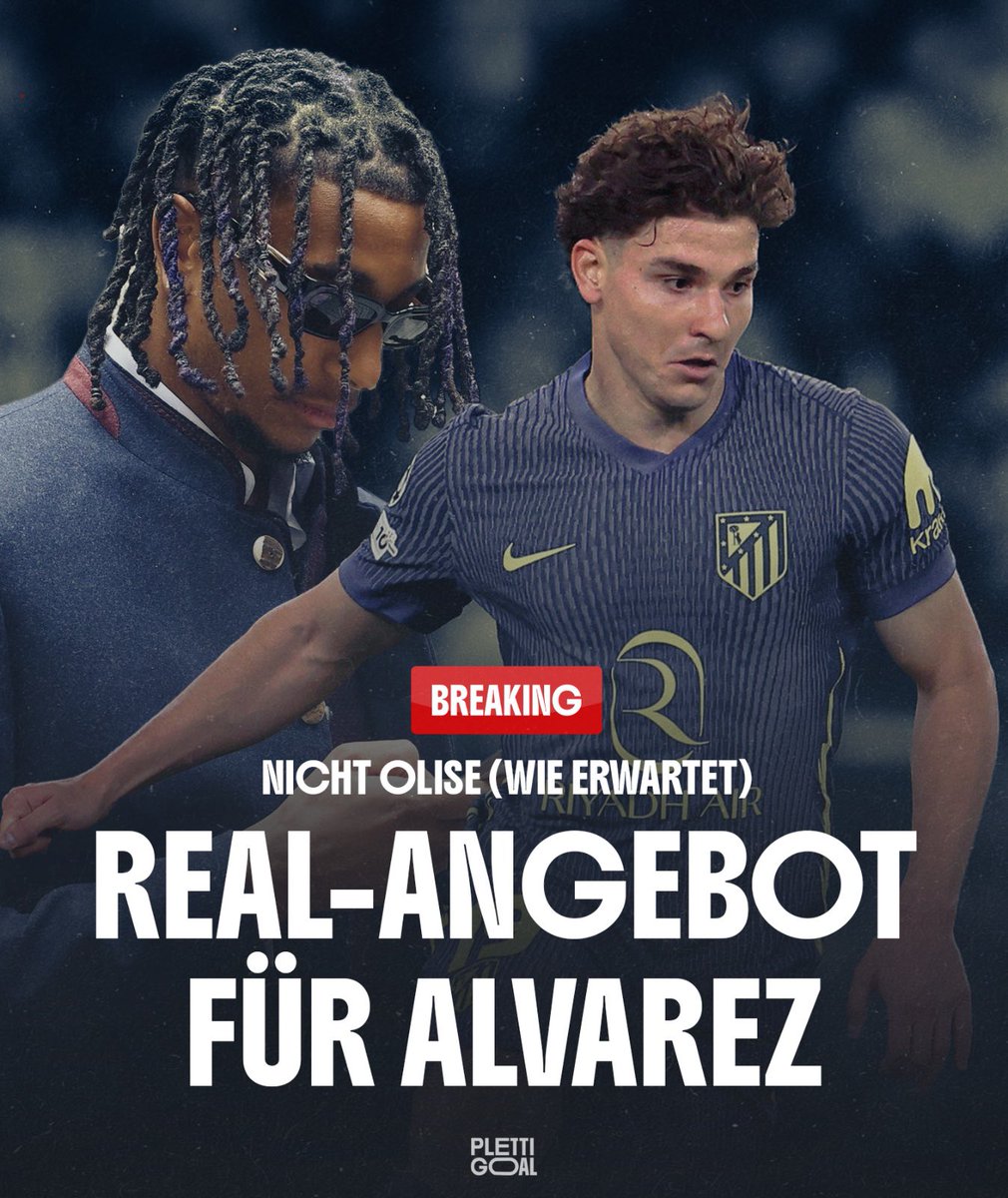 Plettigoal's tweet photo. 🚨❌ As repeatedly explained at Sky in recent days, there was never any reason to worry regarding Michael Olise.

Firstly, it was never clear that Florentino Perez really actually intended to make an offer for Olise, despite many reports suggesting otherwise. Secondly, FC Bayern were never willing to enter negotiations and Olise has also not expressed any desire to leave the club.

The offer was for Julian Alvarez. As hinted yesterday on our Transfer Update show at Sky. @berger_pj @SkySportDE 🇫🇷🇦🇷