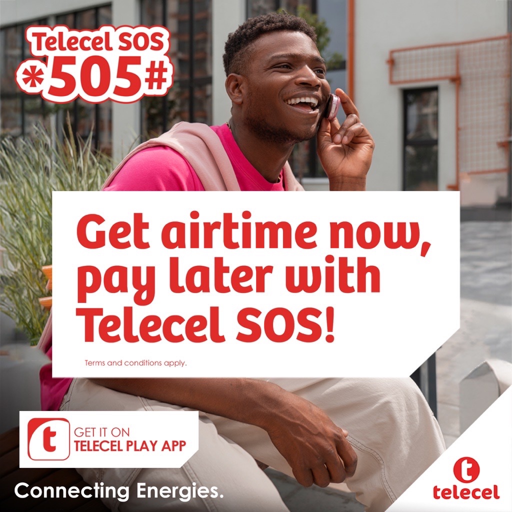 TelecelGhana's tweet photo. Stay connected no matter what.

Dial *505 for Telecel SOS and get airtime now, pay later on your next recharge.

Download the Telecel Play App to get started