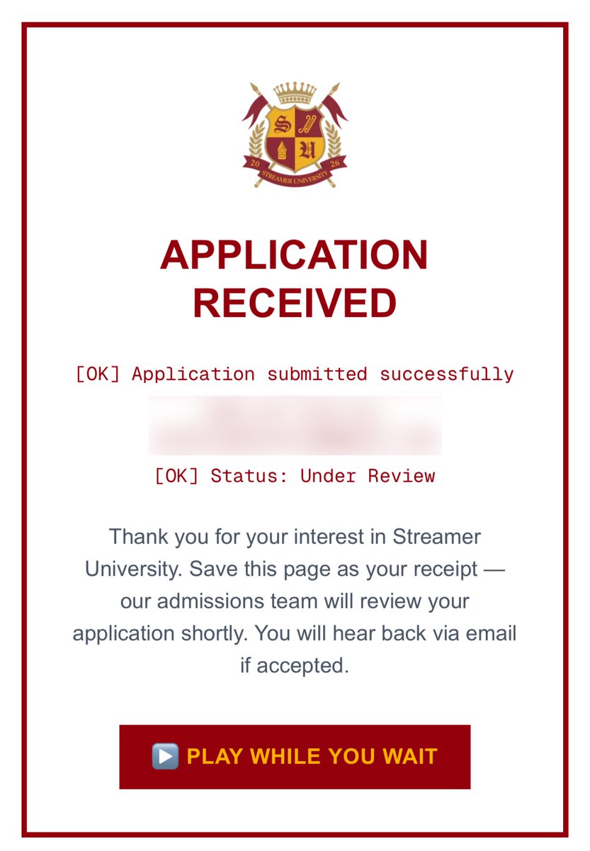 Estellemoore69's tweet photo. This might be one of the biggest opportunities I’ve ever applied for…. 
 #streameruniversity https://t.co/8lzfTovDbG