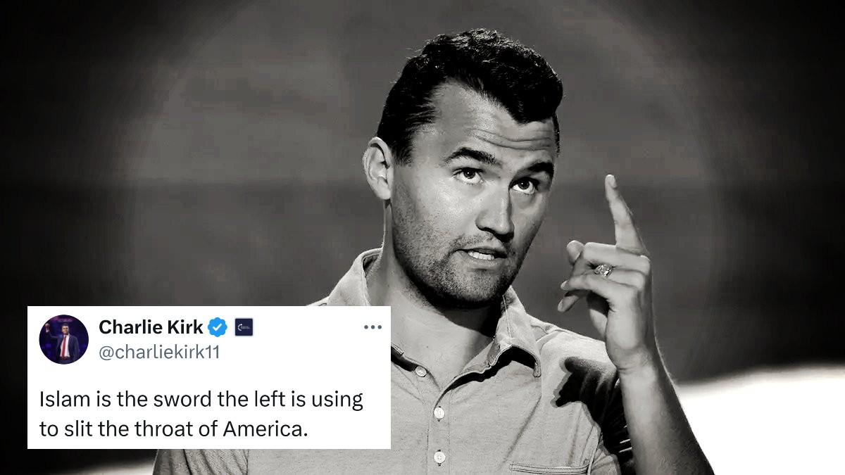 OldeWorldOrder's tweet photo. CHARLIE KIRK: "Islam is the sword the Left is using to slit the throat of America." https://t.co/3fX4NTazPD