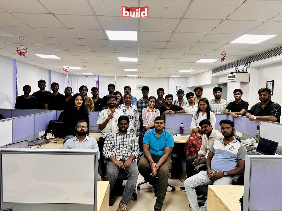 DoingThingsAIHq's tweet photo. Thank you to all the builders who joined us for Build with AI Chennai: Go from Idea to Building Your Prototype hosted by AI Learn Circle x Doing Things AI.
See you at the next one β¨
#BuildWithAIChennai #AILearnCircle #DoingThingsAI
@1997harkirat @kamalikaPoddar @chandru2win https://t.co/DMktnXgdaz