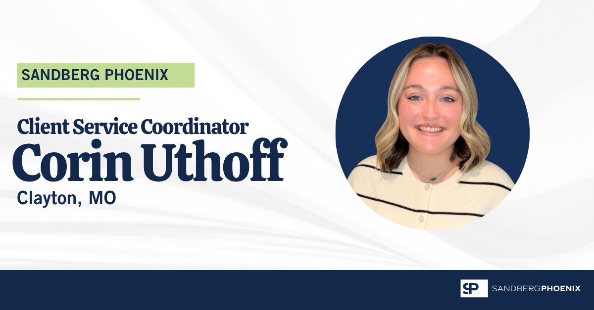SandbergPhoenix's tweet photo. Meet Corin Uthoff! As the new Client Service Coordinator in our Clayton office, Corin Uthoff plays an important role in creating a welcoming and professional experience for our clients and visitors.
We're proud to have Corin part of the #SandbergTeam! #MemberSpotlight #NewMember https://t.co/2cZG7cmA8e