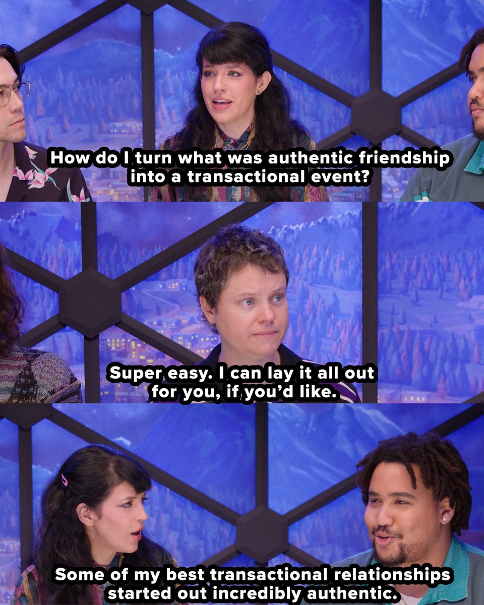 dimension20show's tweet photo. Friendship advice from the best to ever do it! 🤝

#dimension20 https://t.co/ULIk8d9Ykx