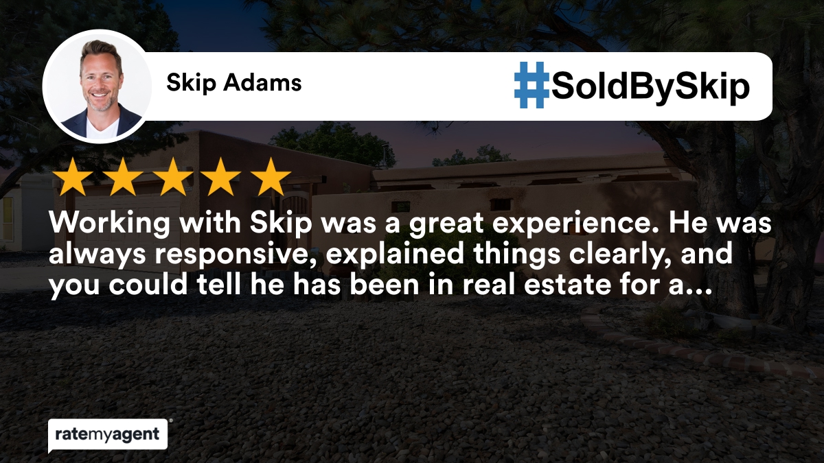 SoldBySkip's tweet photo. Have you heard?? Here’s what makes #SoldBySkip one of the Top Real Estate Teams in Albuquerque and Rio Rancho!  #Albuquerque #AlbuquerqueRealEstate #RioRancho #REALTOR #YouABQ ★★★★★
https://t.co/VcFphZvyvc https://t.co/dvSrn6v8Je