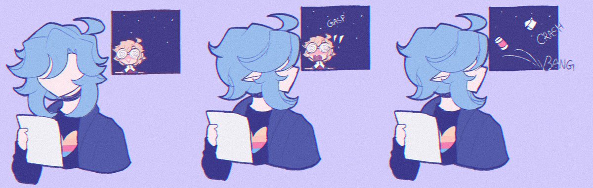 nana_png's tweet photo. artblock so bad i'm making up excuses to draw my favs
anyway secret admirer scambam au inspired by early misadventures mishaps
cam sucks at the secret part https://t.co/FEkWqZ6hBd