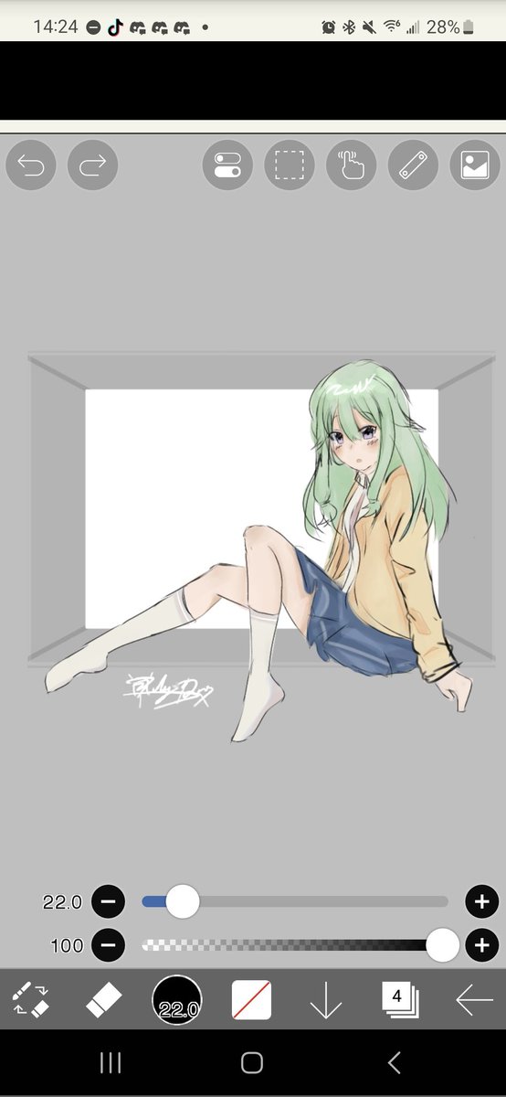 akkeixi's tweet photo. rushed doodle.  she's escaping https://t.co/qJvAsRICXp