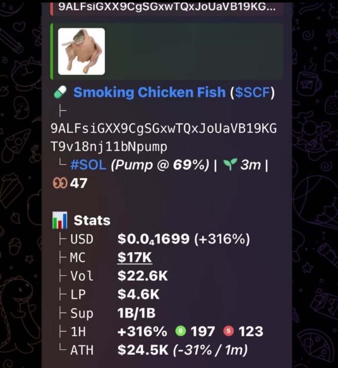 codnet_coinguru's tweet photo. I showcased $SCF at a $17k market cap and strategically shared it with my community, highlighting its early-entry edge and strong upside potential.

CA:
9ALFsiGXX9CgSGxwTQxJoUaVB19KGT9v18nj11bNpump

#bbvipal5 #memecoin #Solana https://t.co/5A6WyWUrPx