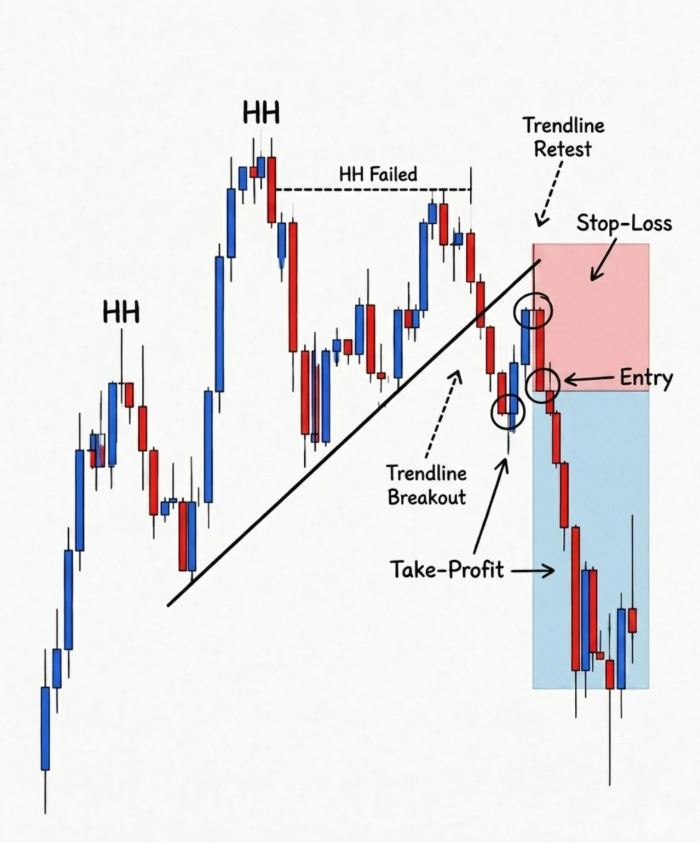 Realfinancial2's tweet photo. 🚨BEARISH FVG + TRENDLINE LIQUIDITY SETUP 

✅ BOS confirms shift in order flow 

✅ Trendline liquidity gets swept clean 

✅ FVG provides the precision entry 

✅ 5:1 RR becomes effortless when structure aligns

✍️Save this, pure SMC execution. https://t.co/x5mJD3vGzb