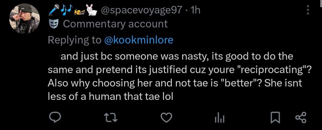 kookminlore's tweet photo. Taekookers are seriously not okay. Apparently Jikookers reciprocating the same energy towards vile Jimin antis shouldn't be justified because they're not less of a human but Jimin is to have such disgusting things said about him and his family by their breed https://t.co/gCsaprZZAG
