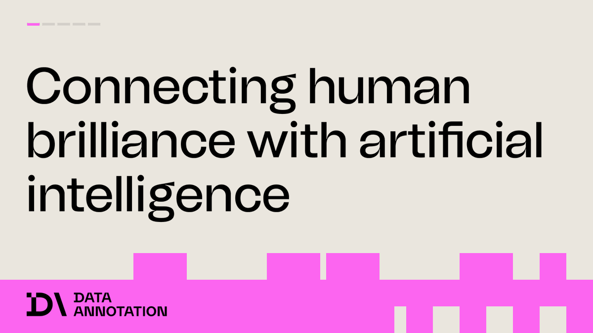 Data_Annotation's tweet photo. AI models are only as good as the data they learn from.

The annotation industry treats this as a volume problem. DataAnnotation treats it as an expertise problem.

General projects start at $25-$30+/hr. Professional projects start at $50-$100+/hr.

To learn more → link in bio. https://t.co/W4d9aferiO