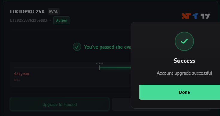 SamIsSuperRich's tweet photo. Had a rough day today but passed this eval and have a funded now. Also 1 other eval I still have is up $1100. https://t.co/CTOOg4eptB
