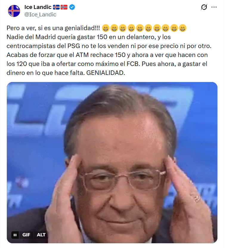 _Futbolero_'s tweet photo. Florentino tiene razón. 🤣 https://t.co/9T2NSRzoCL