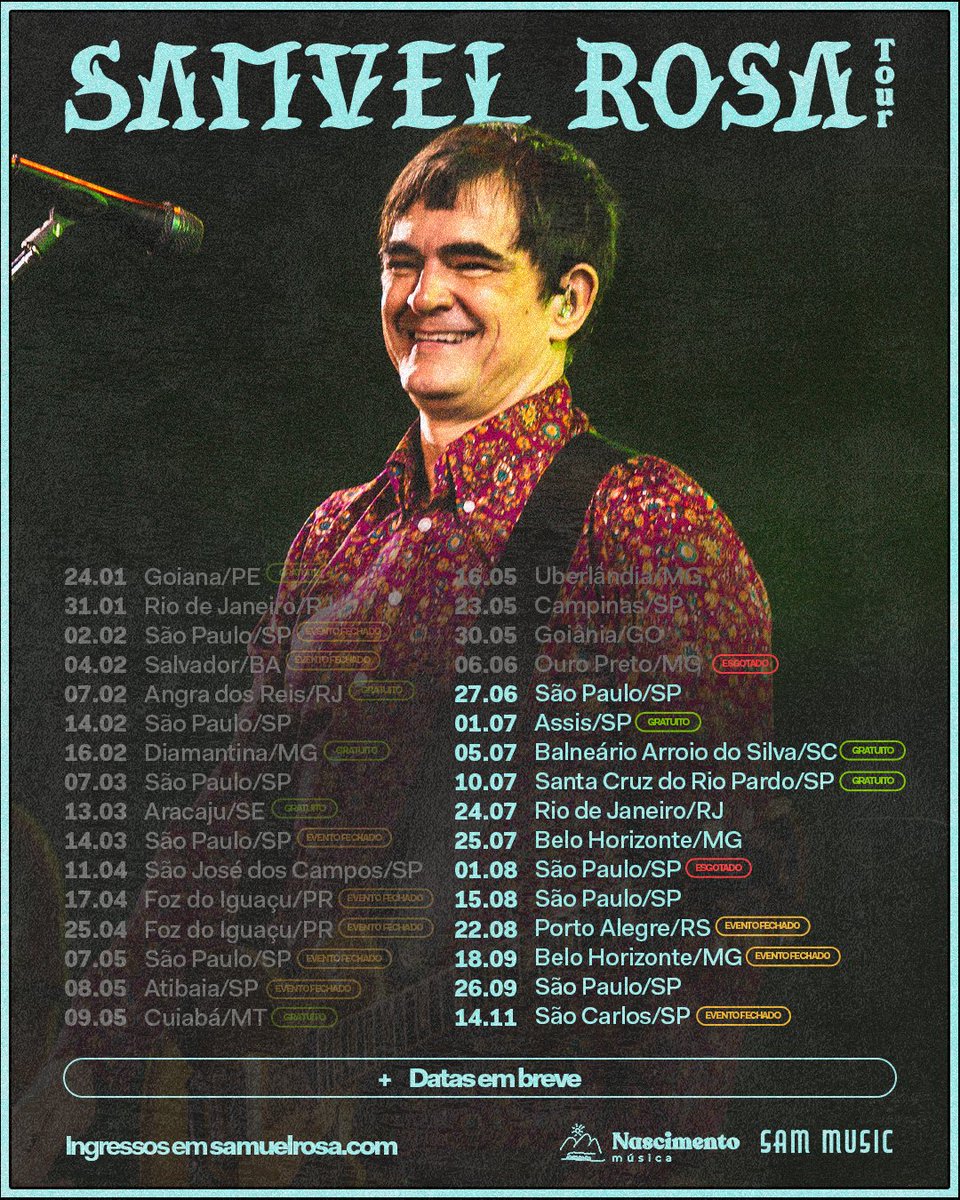 samuelrosa's tweet photo. Agenda atualizada para junho! Onde nos encontramos? https://t.co/AM1aTTEjvK