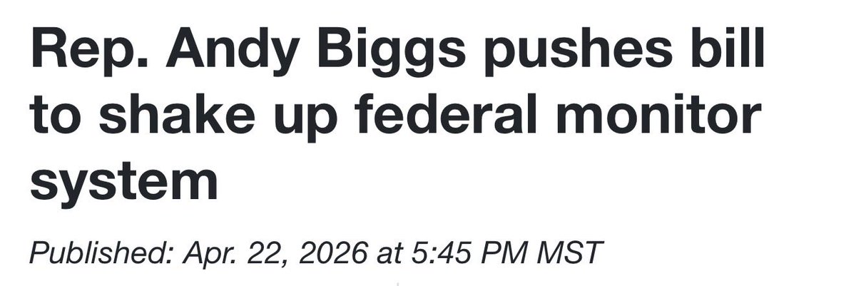 andybiggs4az's tweet photo. Arizonans of all political backgrounds agree it’s time for the federal monitor to stop ripping off Maricopa County taxpayers.

My bill to stop this grift passed through the U.S. House with bipartisan support and I’ll keep fighting to get it signed into law. https://t.co/eieSuv9cCL
