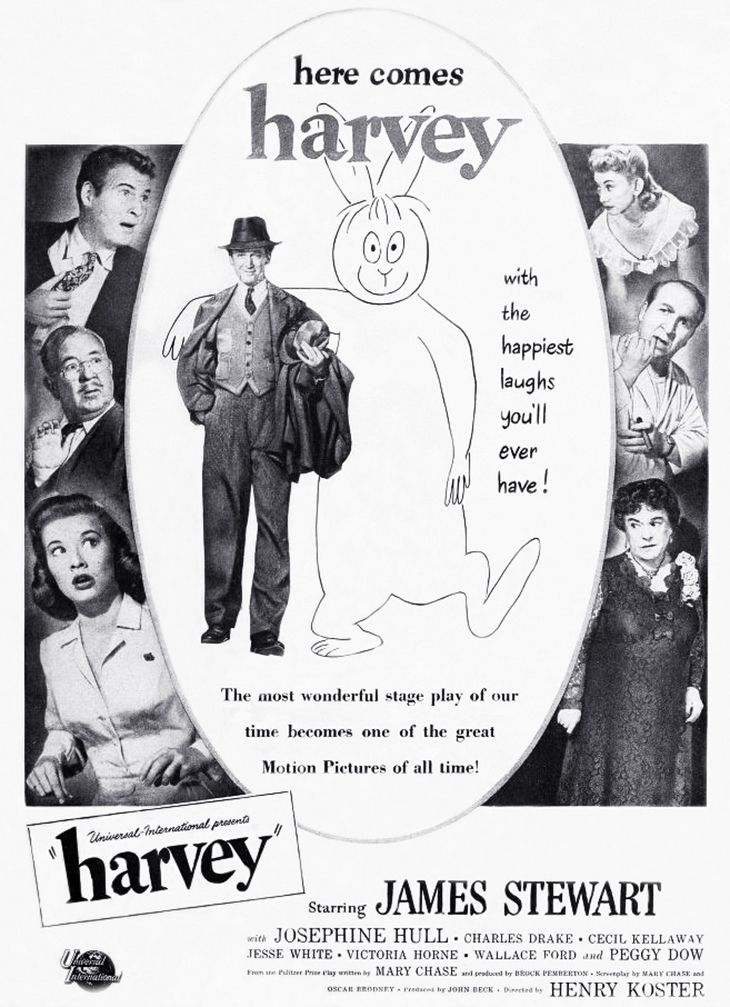 acervojimmy's tweet photo. alternative poster for harvey (1950) https://t.co/ytFtnTdc5w