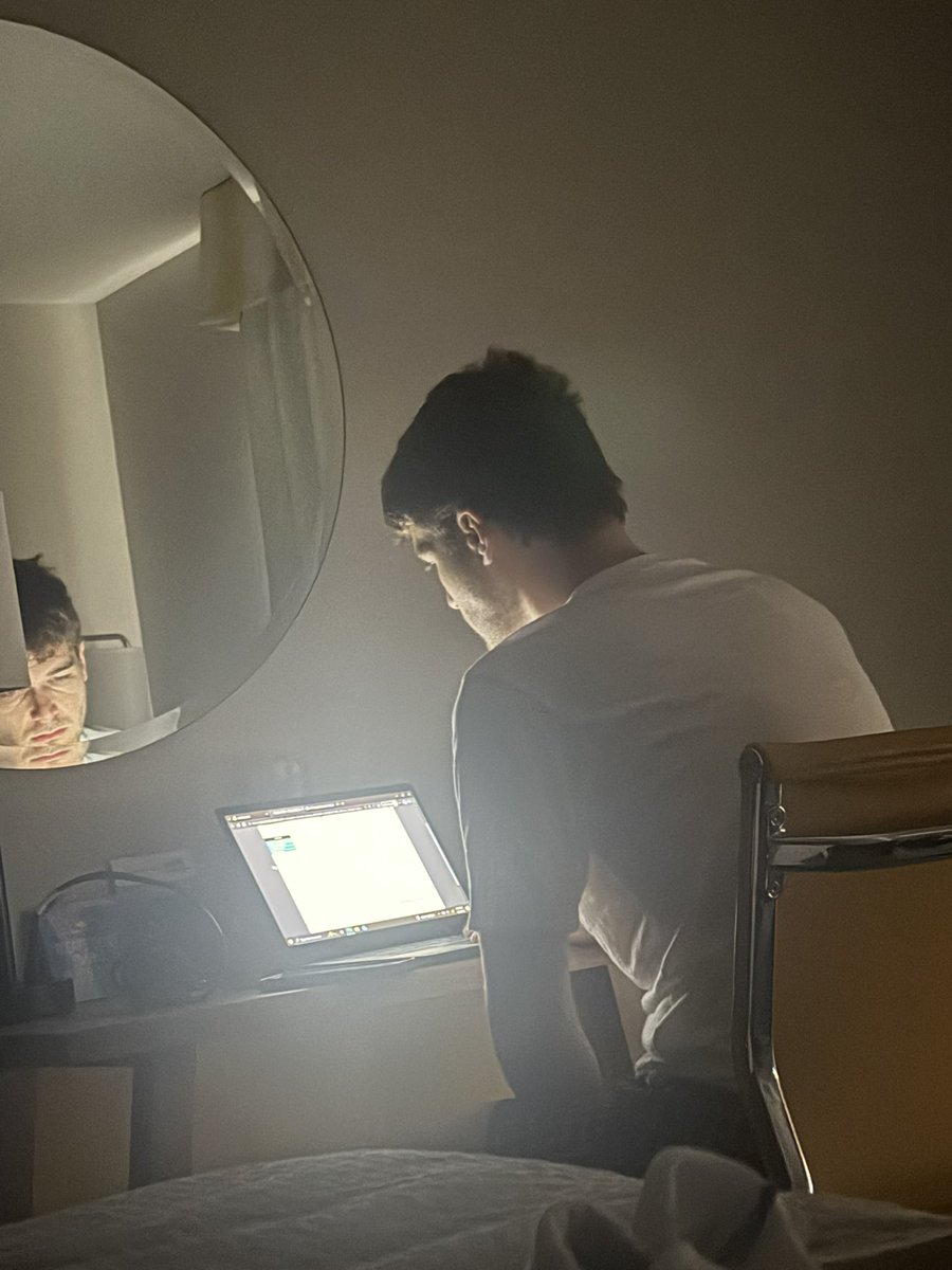 Chasaru3's tweet photo. This is an actual picture my wife took of me looking at Pivotweather this morning. This is what 2026 does to a man https://t.co/RSyGsd3xeI