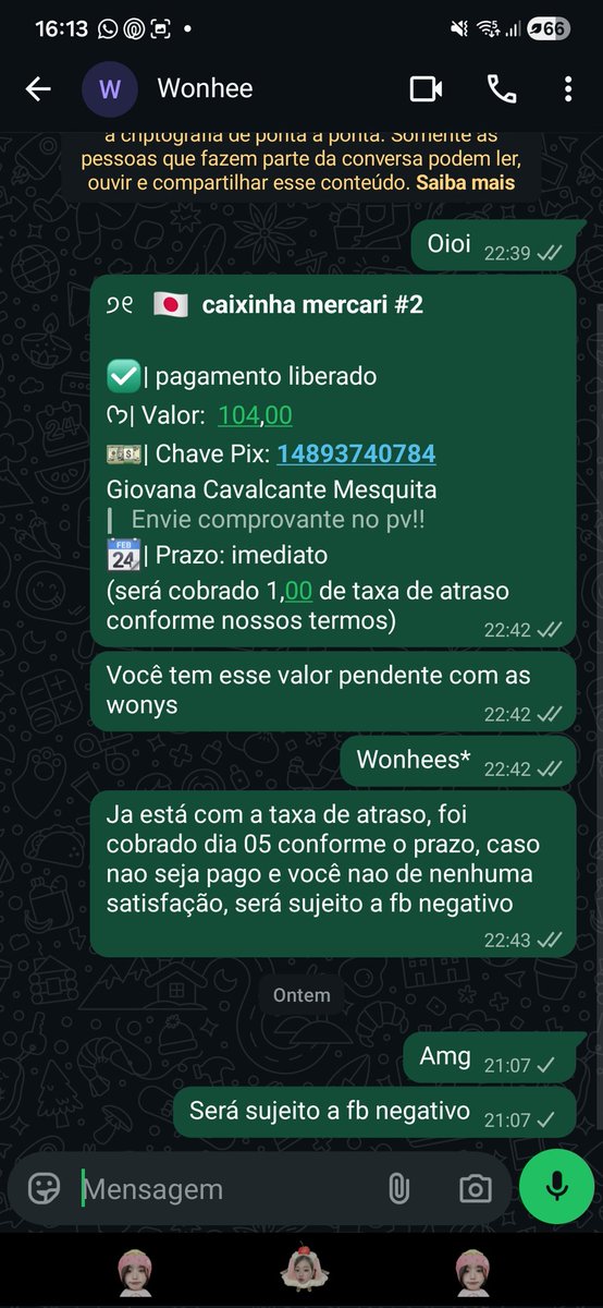 imyoursah's tweet photo. Fb negativo para @.sahrosie , q me deixou um prejuizo de mais de 125 reais em claims que n foram pagas. 
As claims tinham prazo de pagamento, que tinha sido avisado. A outra gom mandou msg e nao teve retorno, a mesma coisa comigo, fui bloqueada. #feedbacknegativo #gom #collector https://t.co/hn9ZdKLfKK