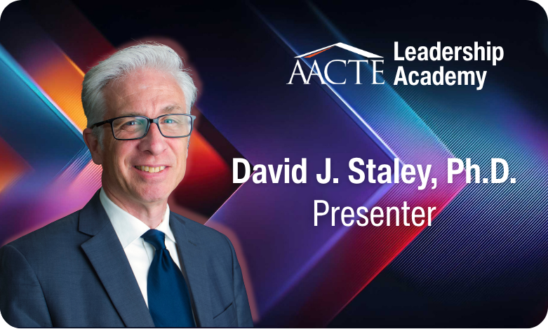AACTE's tweet photo. At this year’s Leadership Academy, futurist David J. Staley, Ph.D., will challenge #EdPrep leaders to imagine the future of the profession and develop actionable strategies to lead through change, innovation, and advocacy. Read more. https://t.co/aqizkfTFto #AACTELA26 https://t.co/7M9gbGeNjm