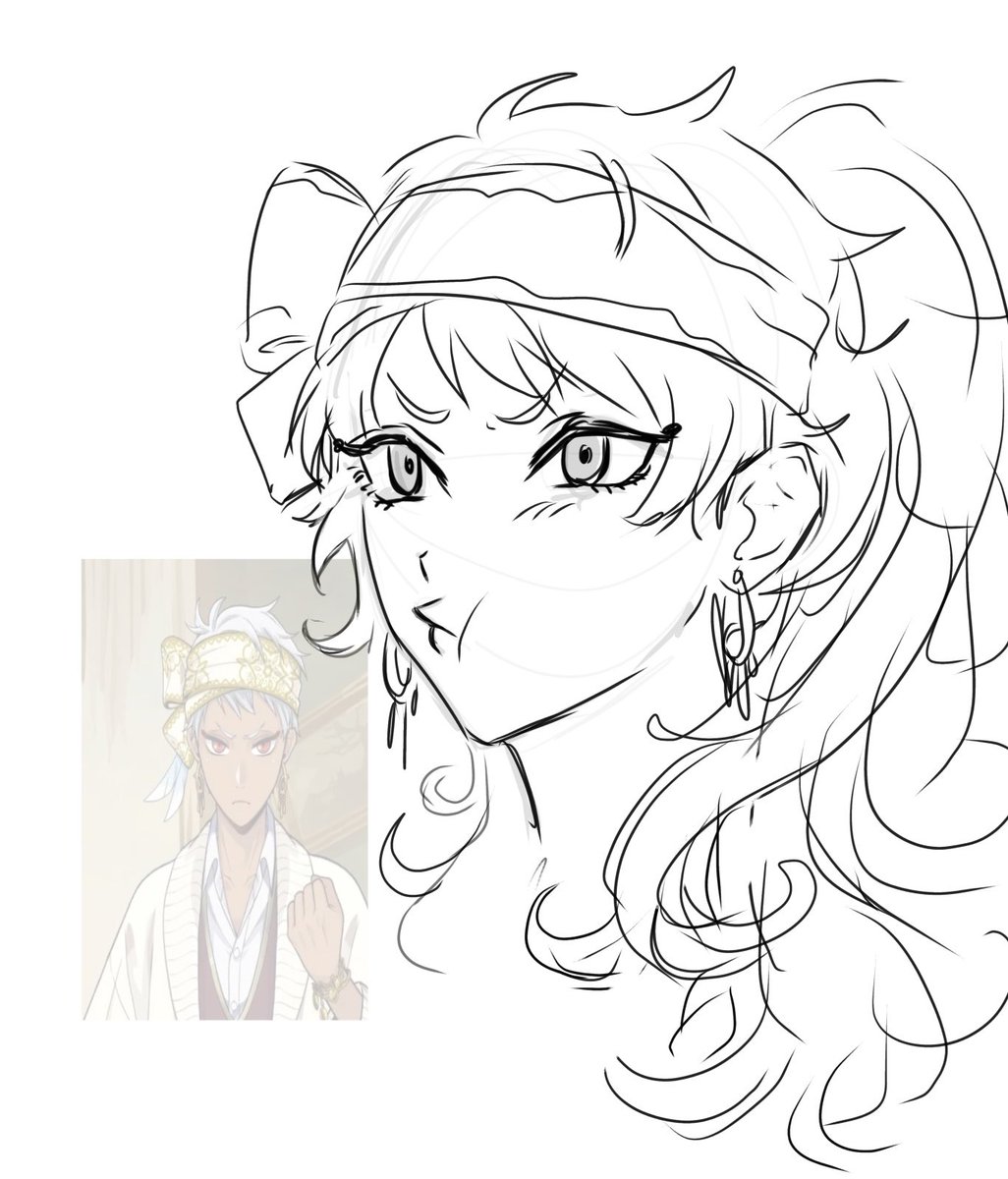 sysssad's tweet photo. "please PLEASE draw Kalim" -> okay anon I hope u dont mine I made her a girl…I’m not gonna do new reqs  https://t.co/NRoxkpeVYs https://t.co/maKmRUEcmT